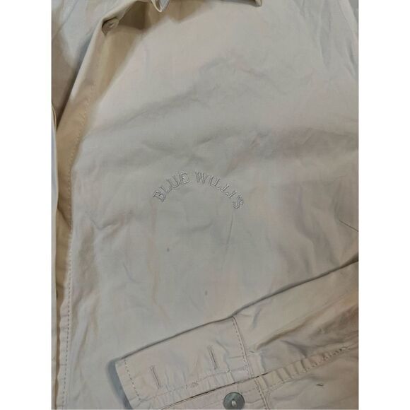 Vintage 70s Blue Willi’s Button Down Pearl Button White Collar Longsleeve Sz Med - Picture 6 of 11